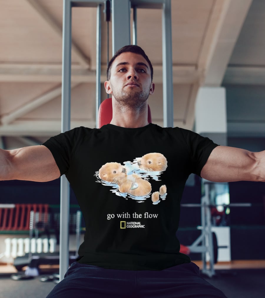 Go With The Flow Otters National Geographic T-Shirt