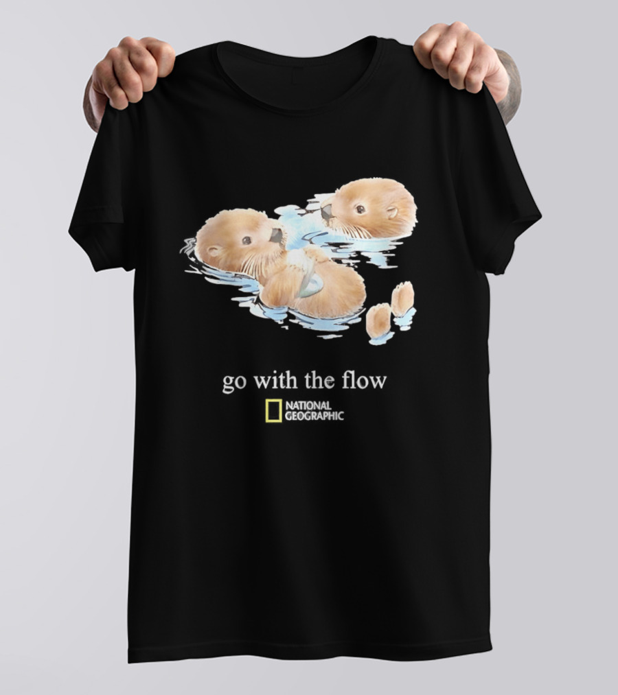 Go With The Flow Otters National Geographic T-Shirt