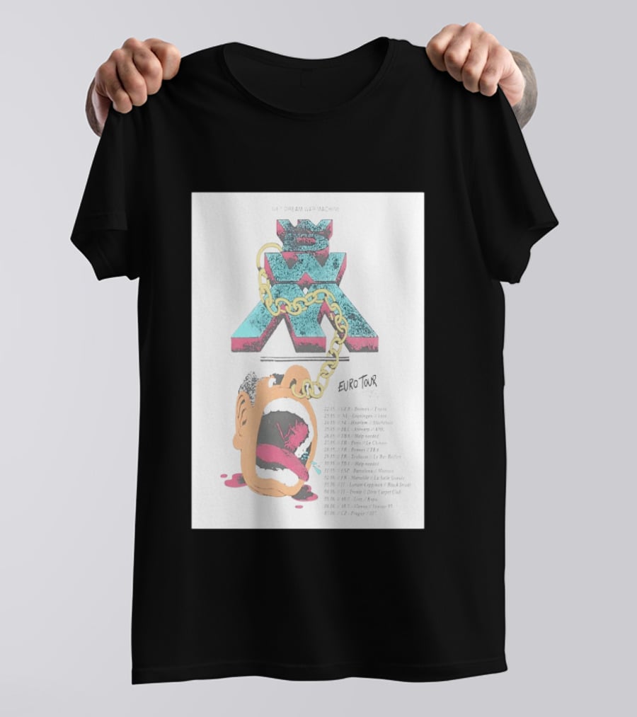 Wet Dream War Machine Euro Tour 2026 Chain And Art Dates T-Shirt