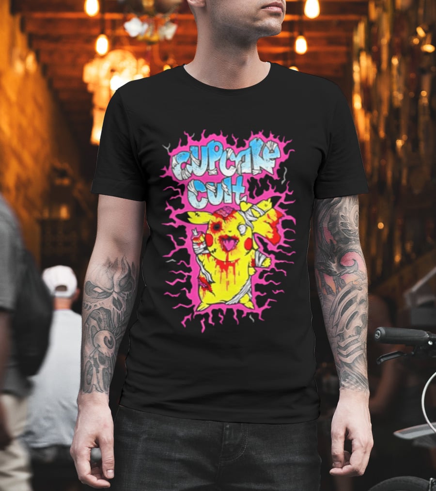 Zombie Pikachu Cupcake Cult Electric Aura Anime Fan Favorite T-Shirt