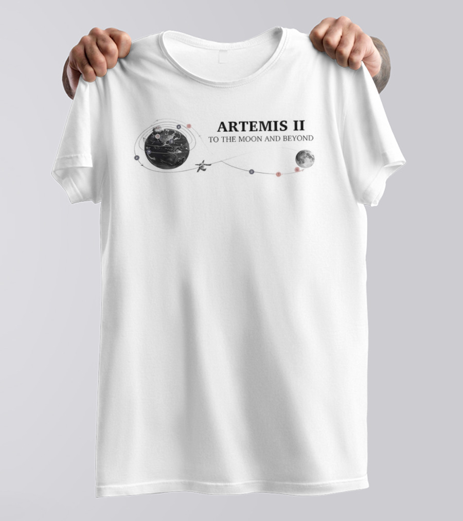 Artemis II Mission To The Moon And Beyond Solar System T-Shirt