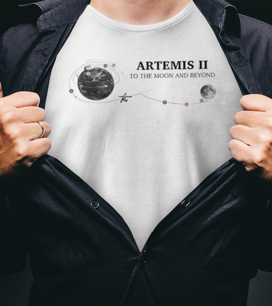 Artemis II Mission To The Moon And Beyond Solar System T-Shirt