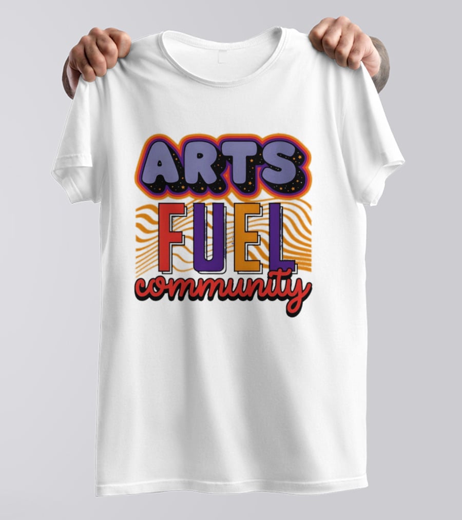 Arts Fuel Community Artswave Bold Colorful T-Shirt