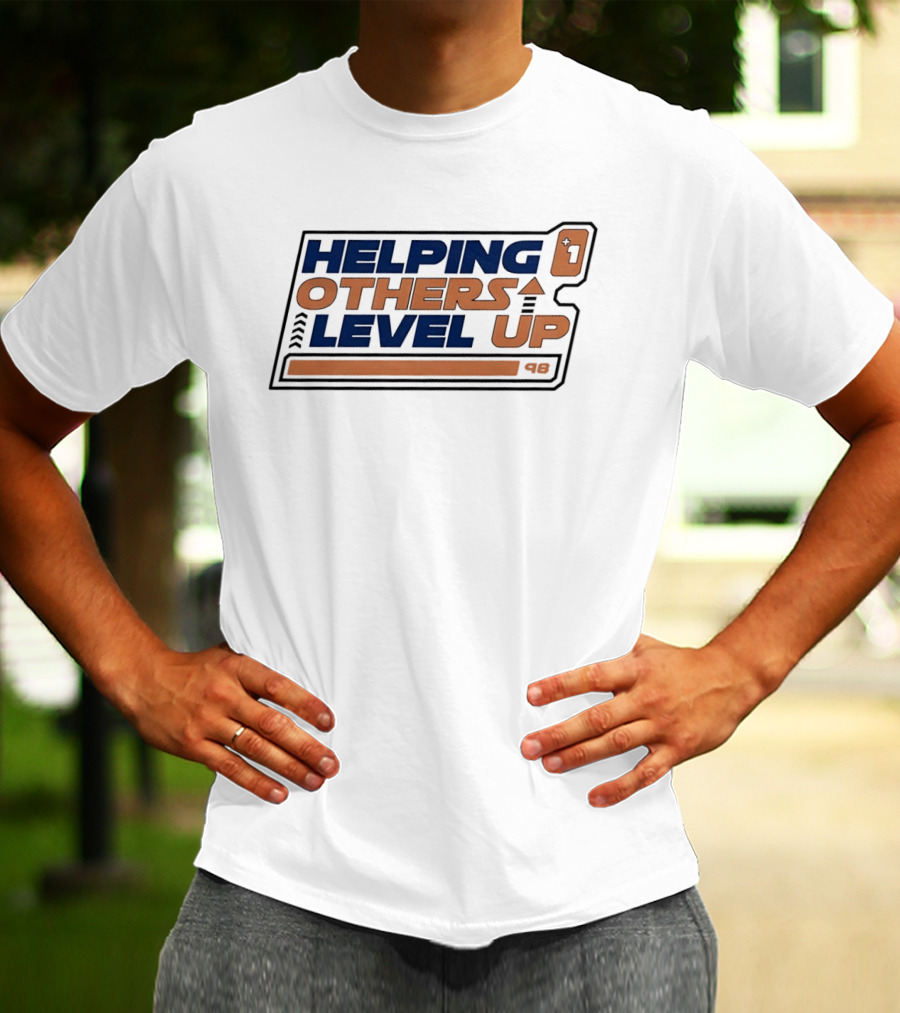 Helping Others Level Up Gaming Inspired Design With Arrow And Plus One T-Shirt