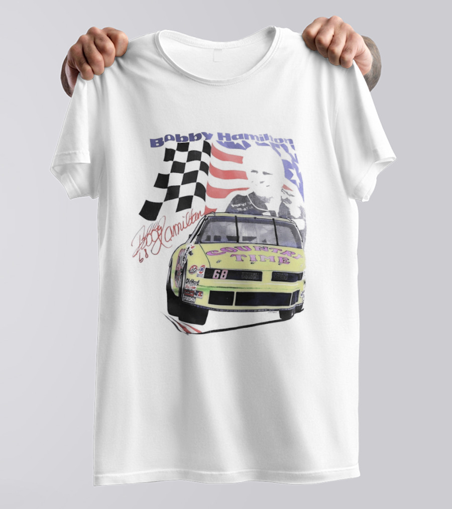 Bobby Hamilton Country Time 68 NASCAR 1991 Winston Cup Series Rookie Racing Decor T-Shirt