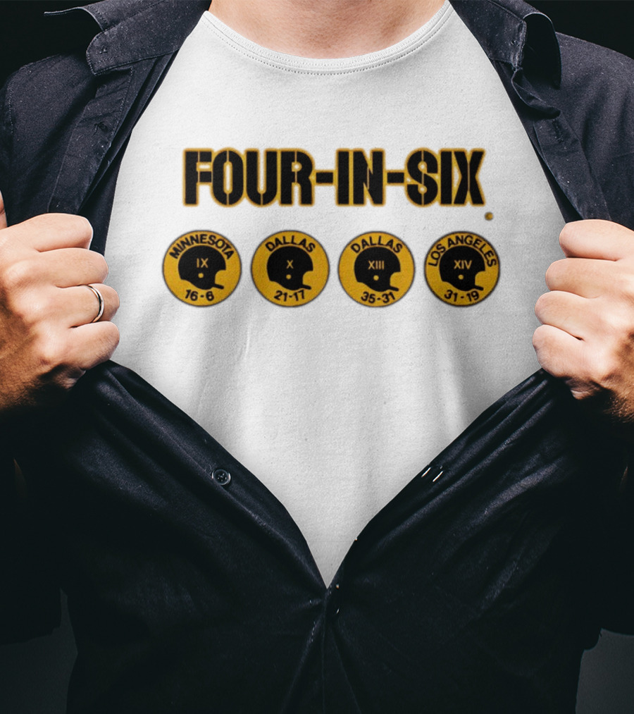 Four In Six Minnesota Dallas X XIII Los Angeles XIV IX 16 6 21 17 35 31 31 19 T-Shirt
