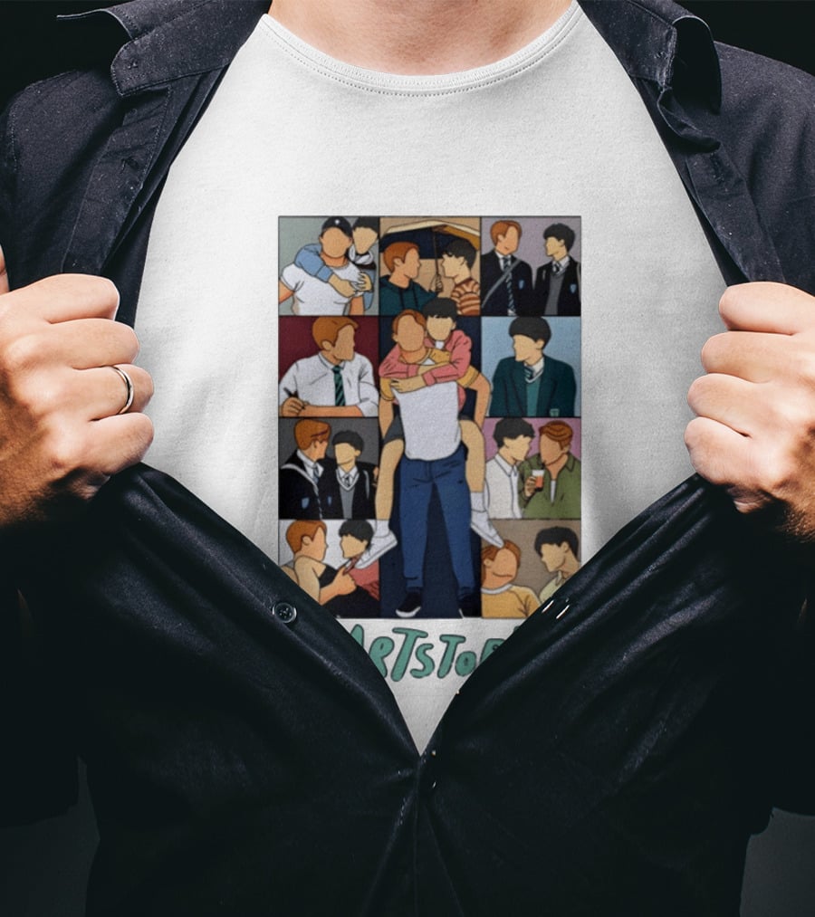 Heartstopper Nick And Charlie Comic Art Eras Tour T-Shirt