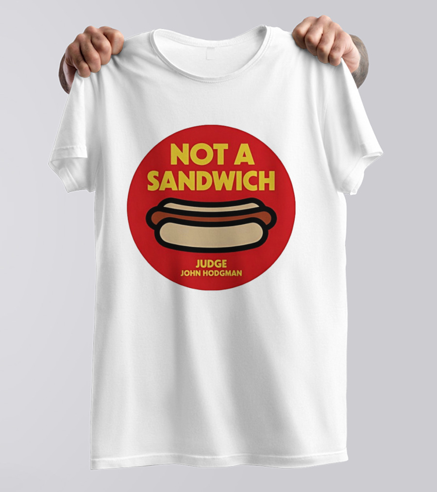 Not A Sandwich Judge John Hodgman Hot Dog Debate Red T-Shirt