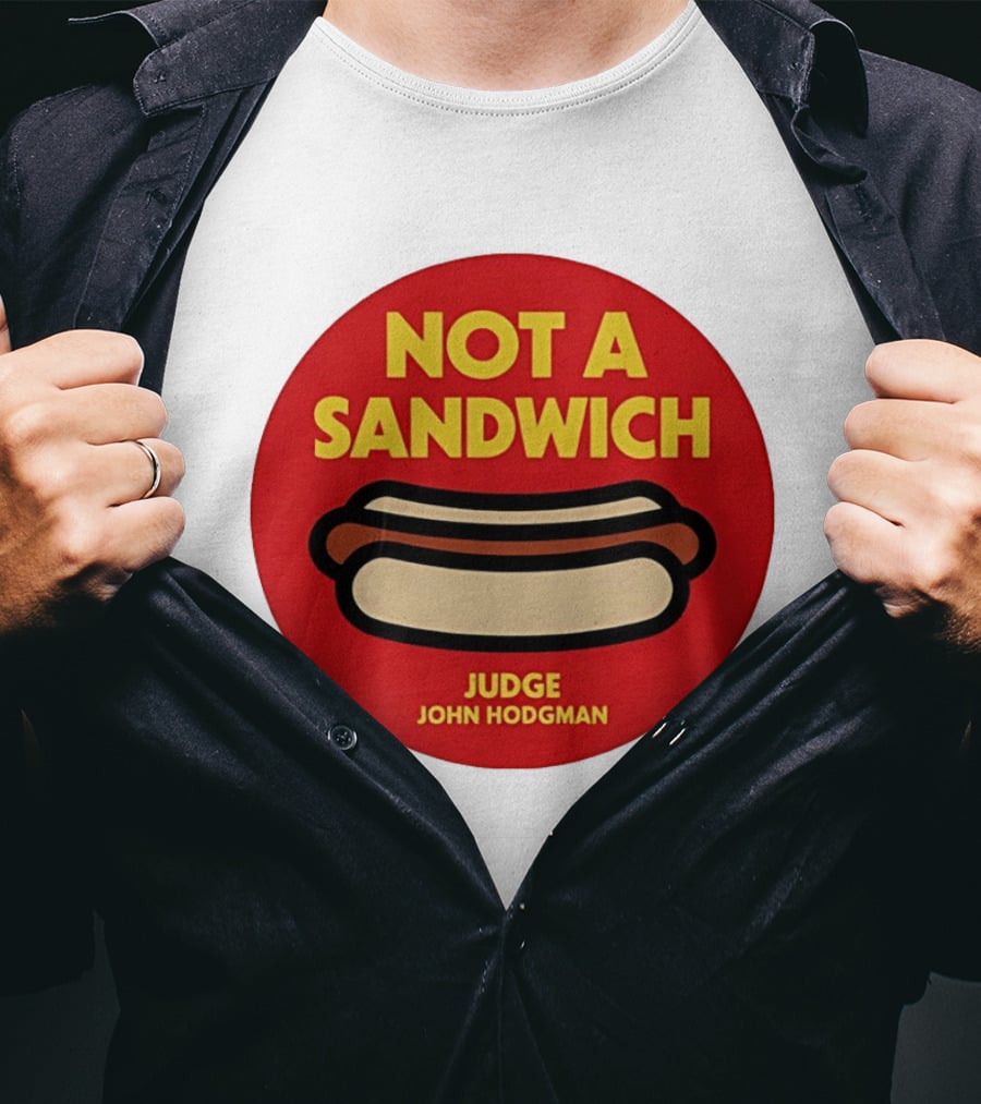 Not A Sandwich Judge John Hodgman Hot Dog Debate Red T-Shirt