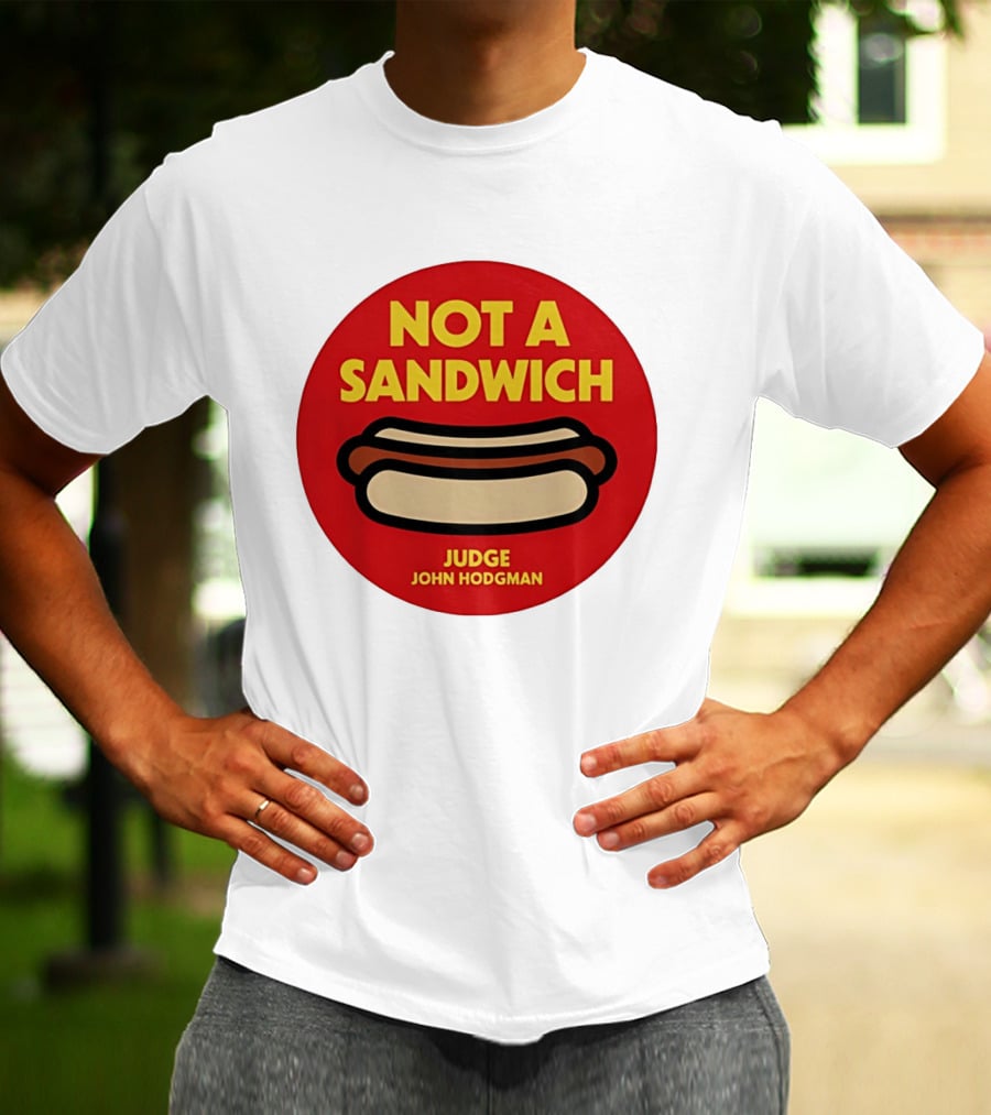 Not A Sandwich Judge John Hodgman Hot Dog Debate Red T-Shirt