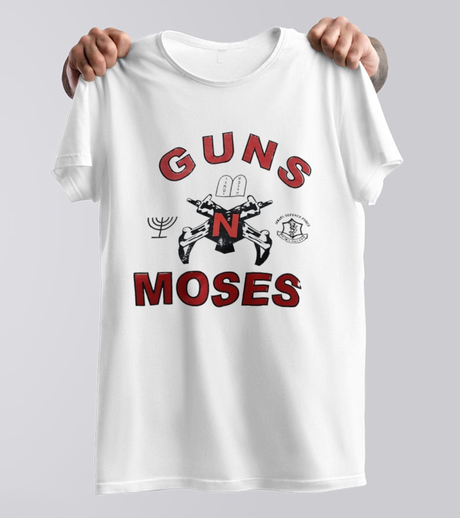 Guns N Moses Menorah Ten Commandments Guns N Roses Band T-Shirt