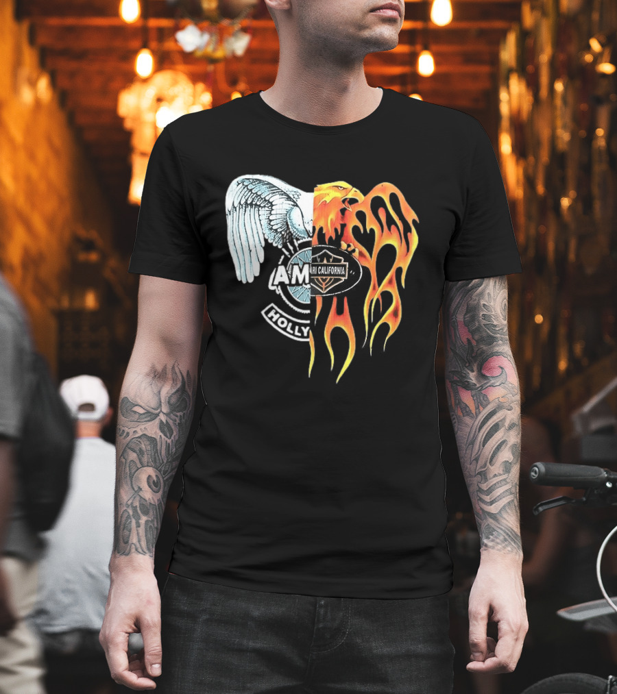AMIRI Hollywood Spliced Eagle Fire Wing T-Shirt