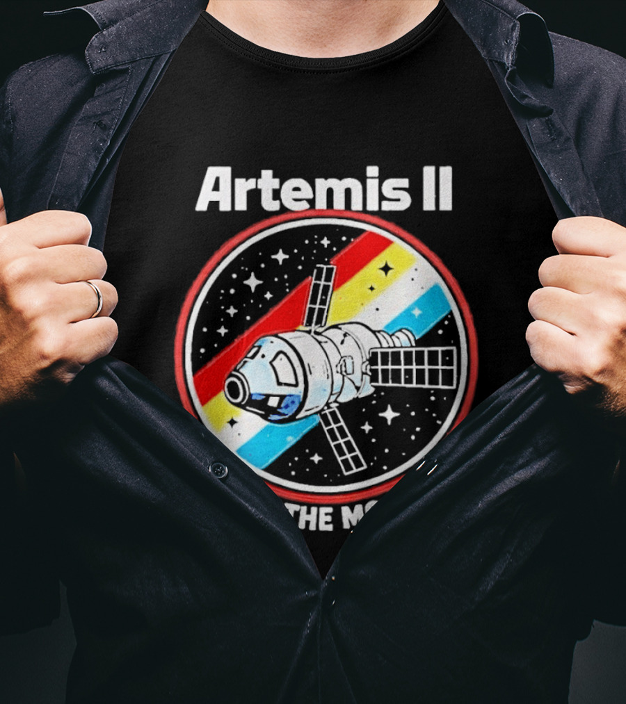 Artemis II NASA Mission Back To The Moon 2026 Spacecraft Patch T-Shirt