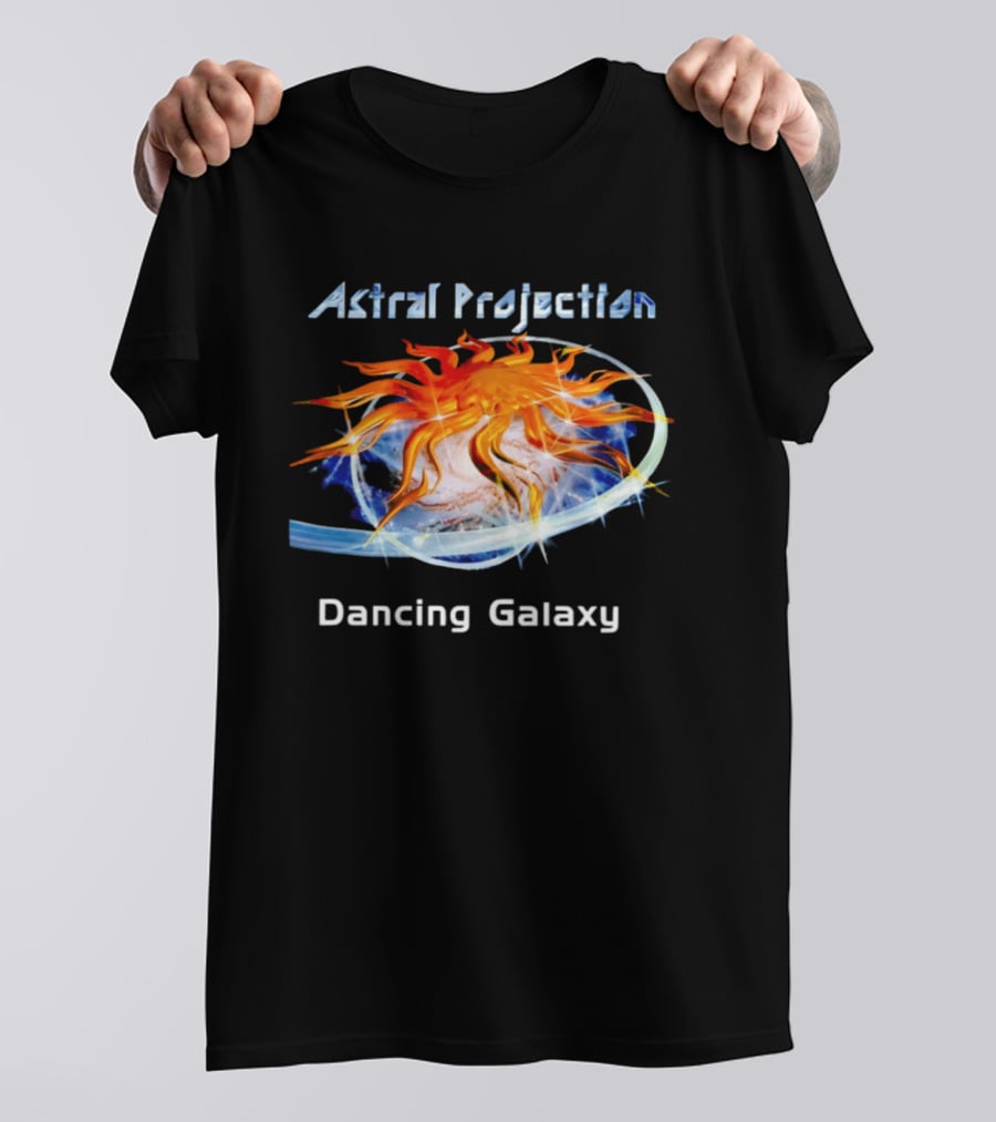 Astral Projection Dancing Galaxy Cosmic Fire And Water T-Shirt