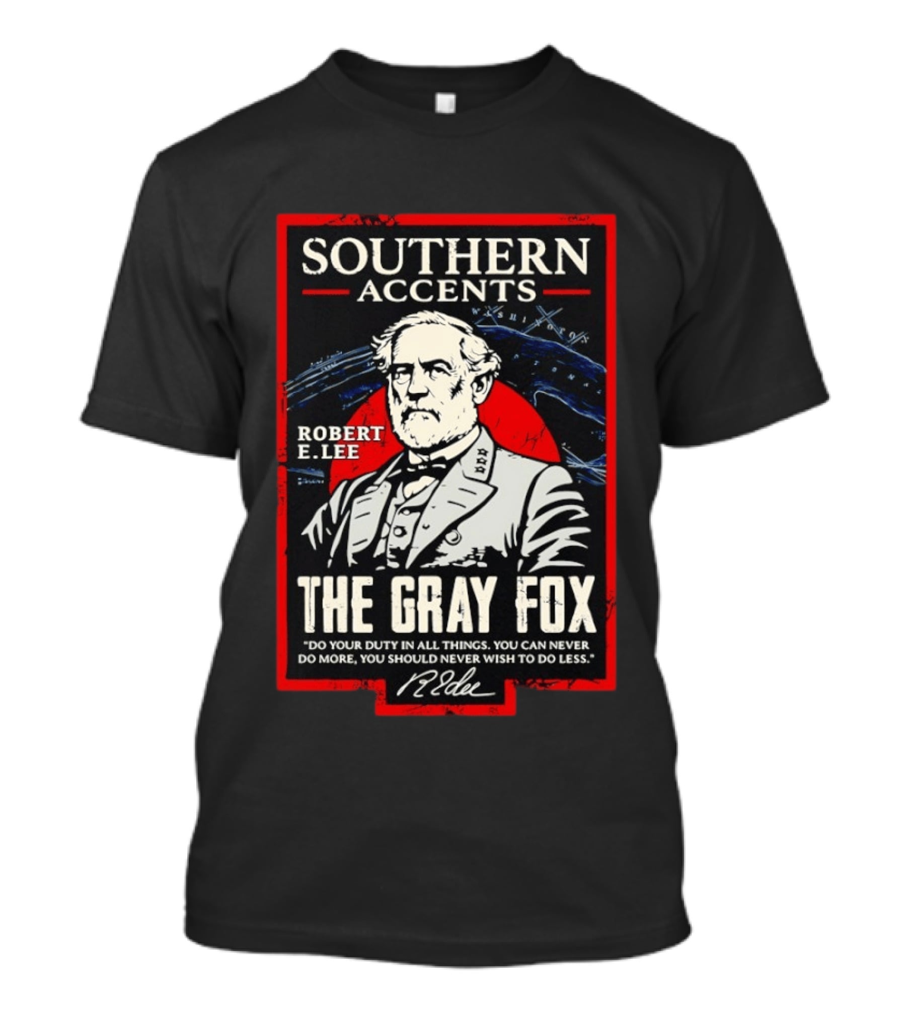 Southern Accents Robert E Lee The Gray Fox Historical T-Shirt