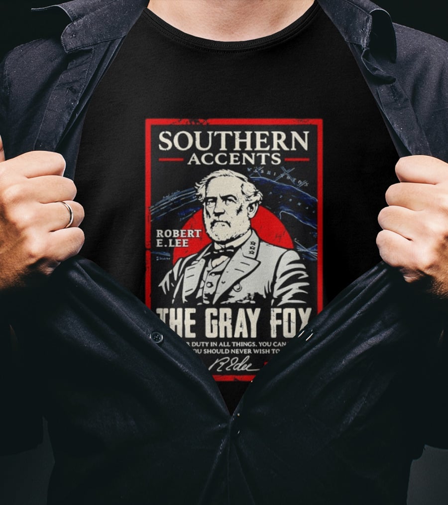Southern Accents Robert E Lee The Gray Fox Historical T-Shirt