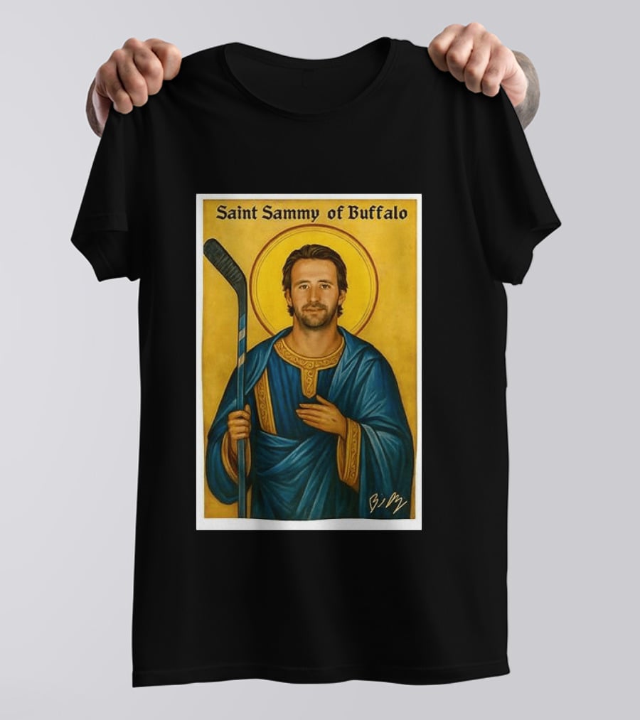 Saint Sammy Of Buffalo Hockey Player Icon NHL Buffalo Sabres T-Shirt