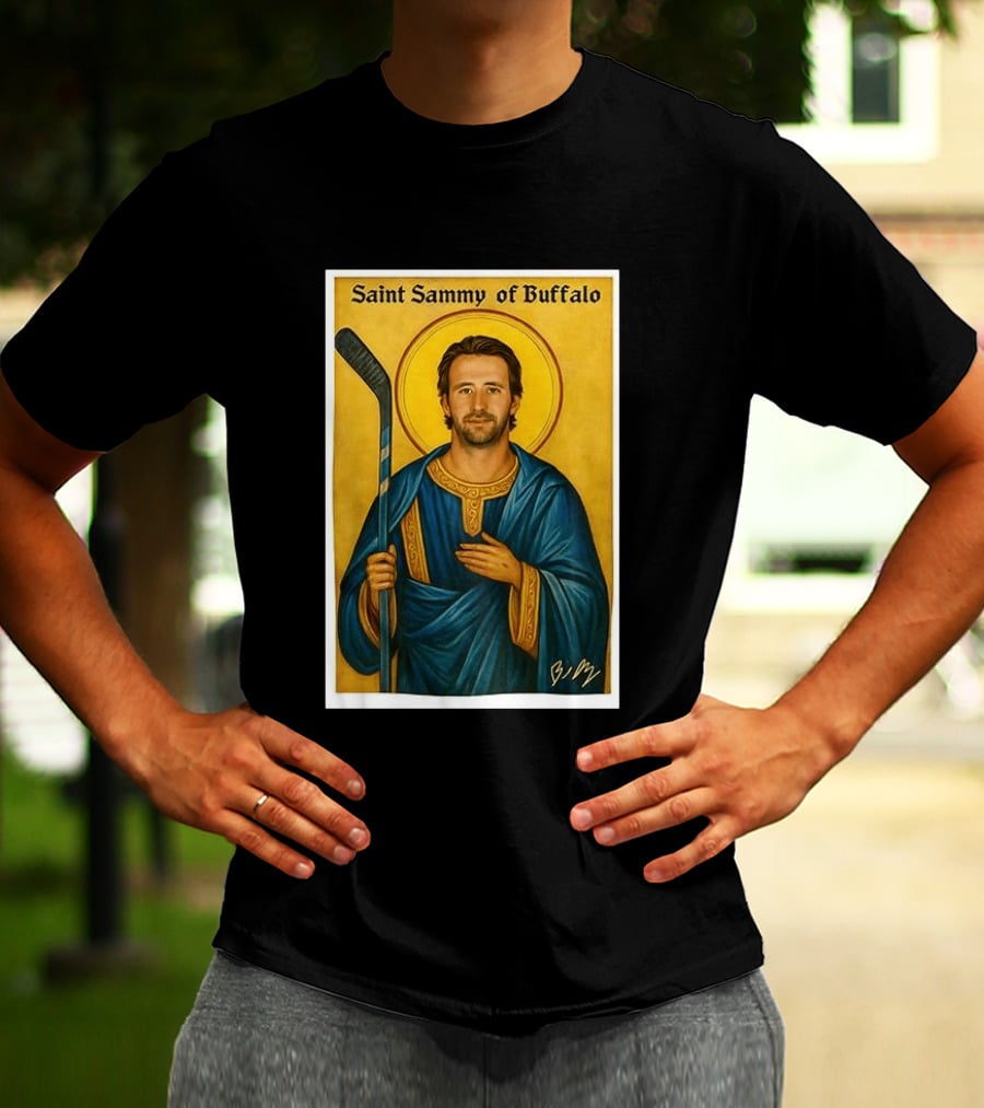 Saint Sammy Of Buffalo Hockey Player Icon NHL Buffalo Sabres T-Shirt