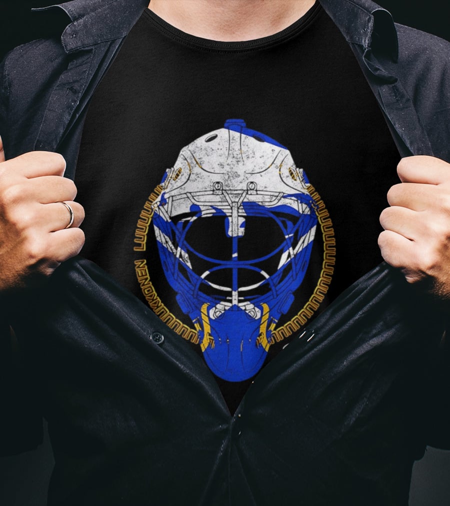 Buffalo Sabres Ukko Pekka Luukkonen Hockey Helmet NHL 2026 T-Shirt