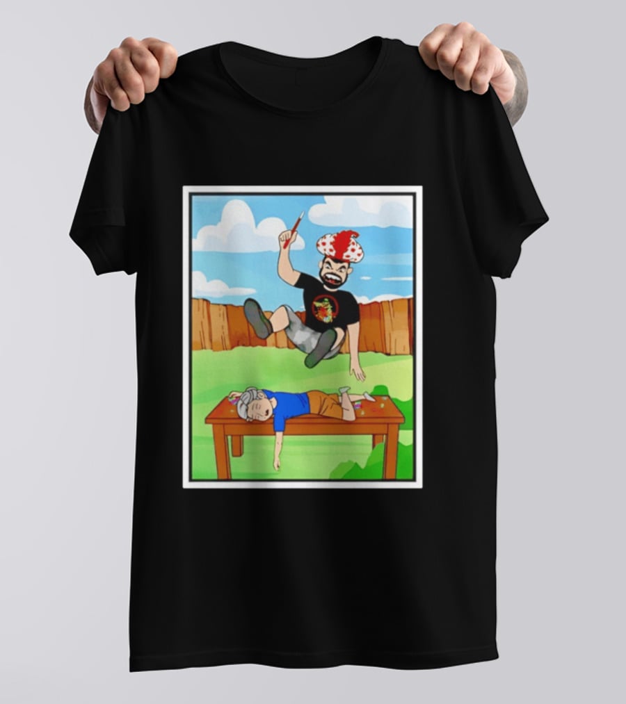 Super Sabu SuperHumman Backyard Wrestling Comic Style Action T-Shirt