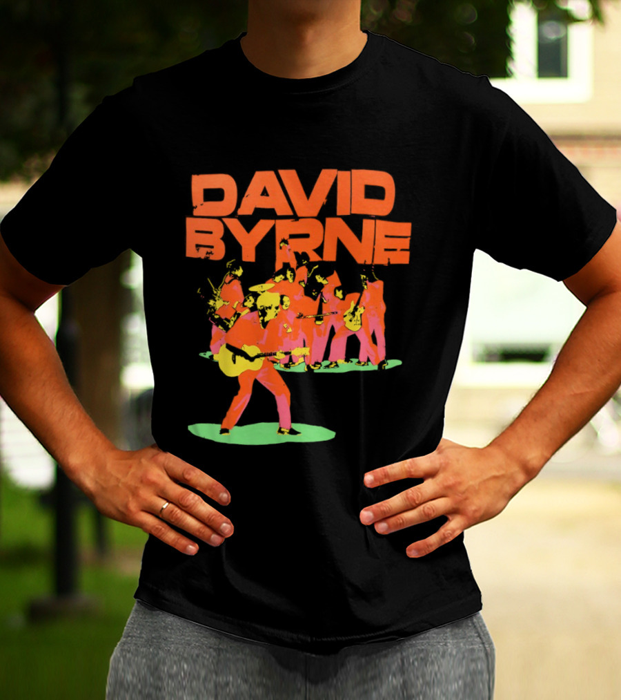 David Byrne Colorful Psychedelic Performance T-Shirt