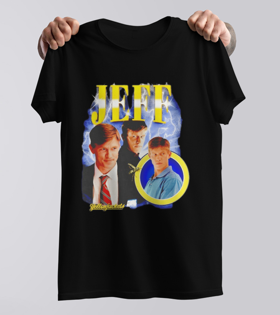 Jeff Yellowjackets Lightning Blue T-Shirt