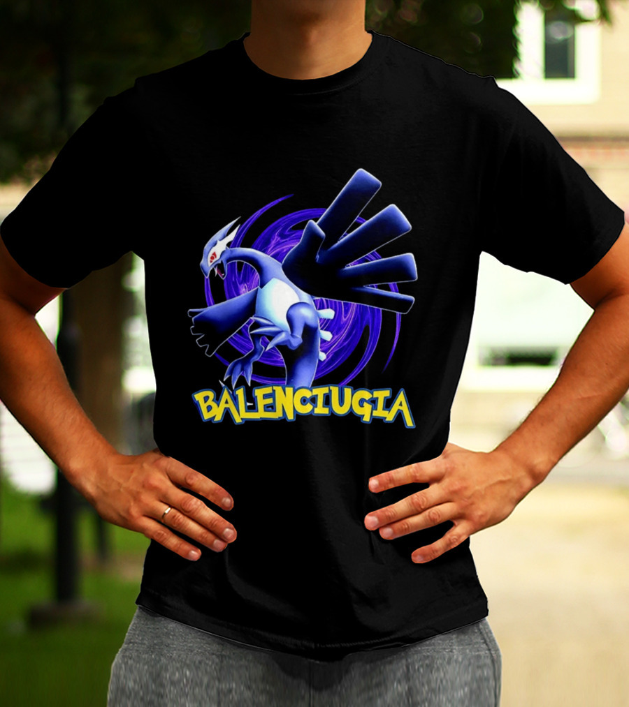 Lugia Balenciugia Fusion With Iconic Air Creature And Fashion Twist T-Shirt