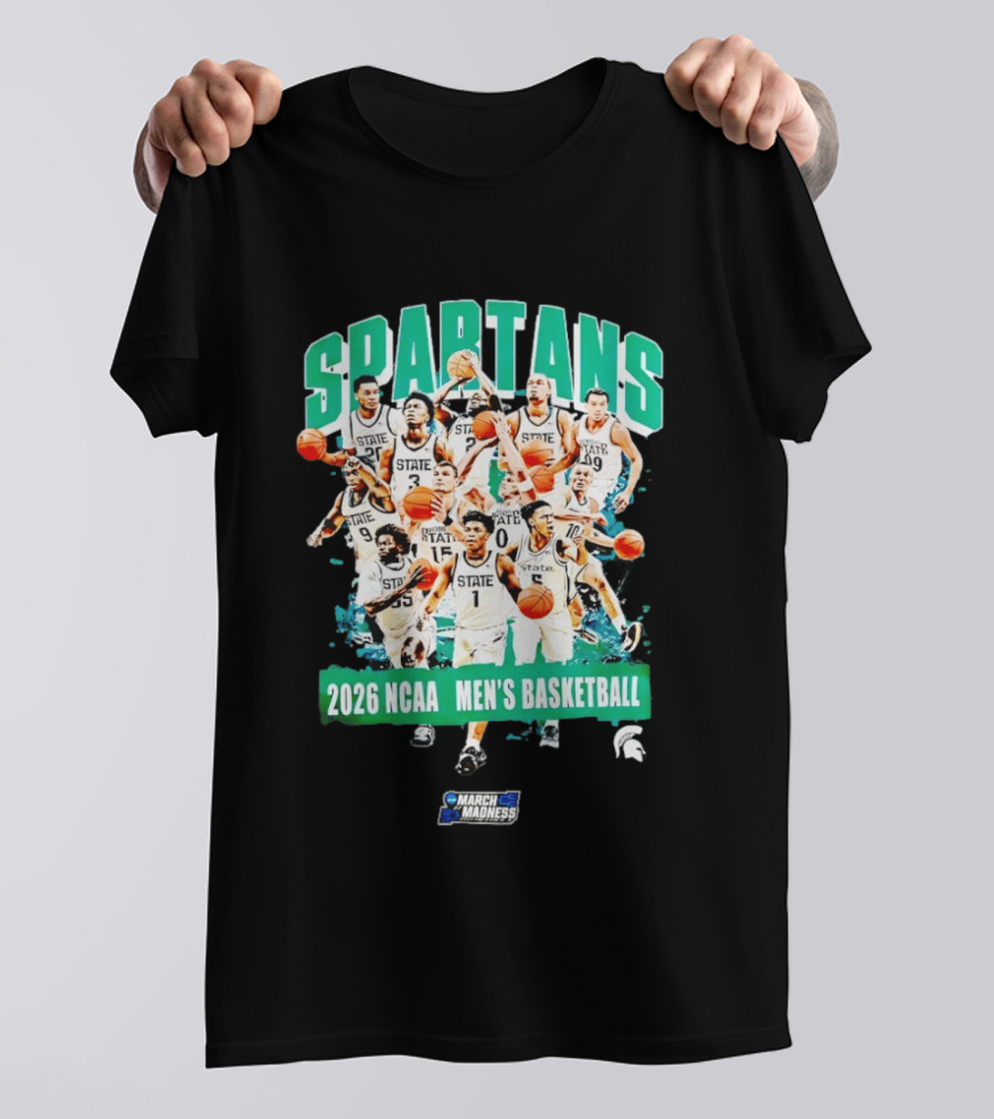 Spartans 2026 NCAA March Madness Men's Basketball Team Michigan State T-Shirt