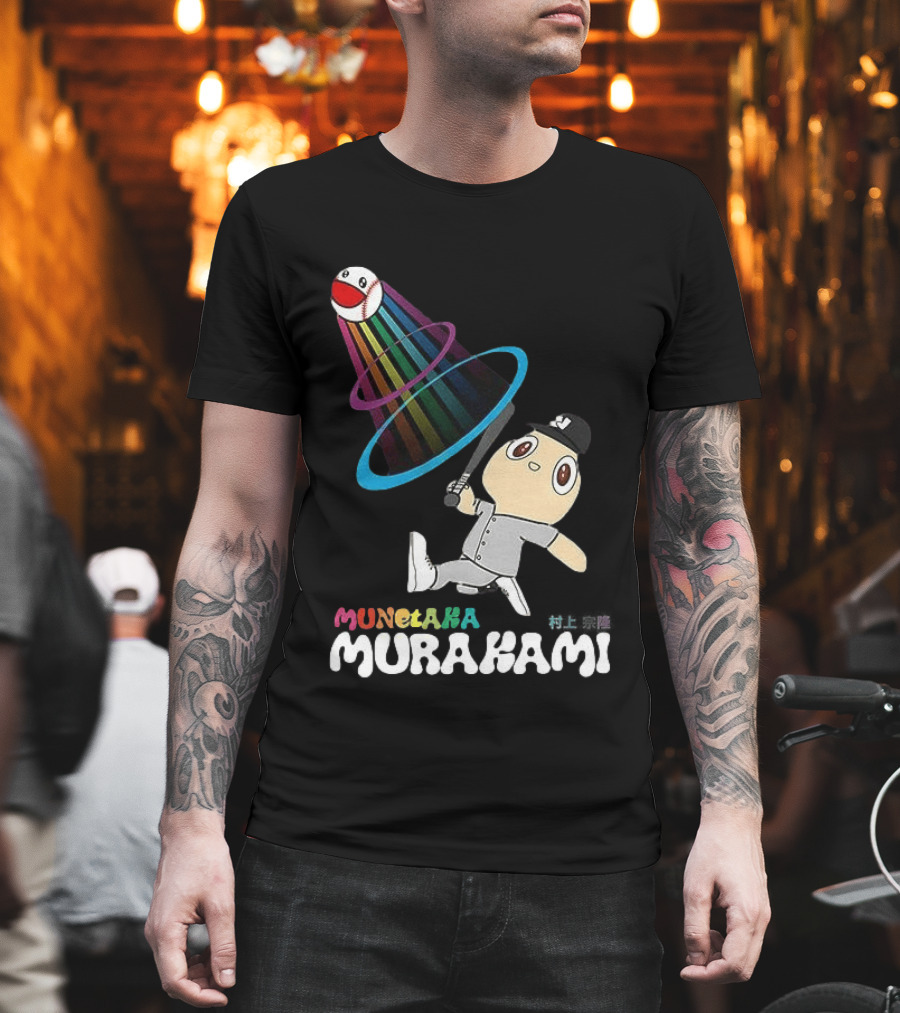 Munetaka Murakami Rainbow Baseball Character Swing T-Shirt