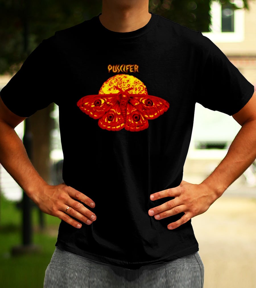 Puscifer April 4 2026 Boston MA Tour Fire Moth Sunburst T-Shirt