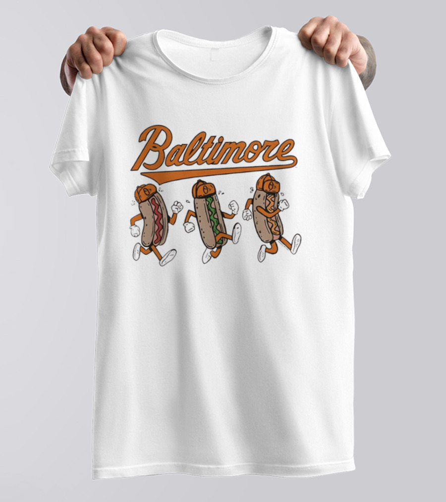 Baltimore Orioles Dancing Hot Dogs T-Shirt
