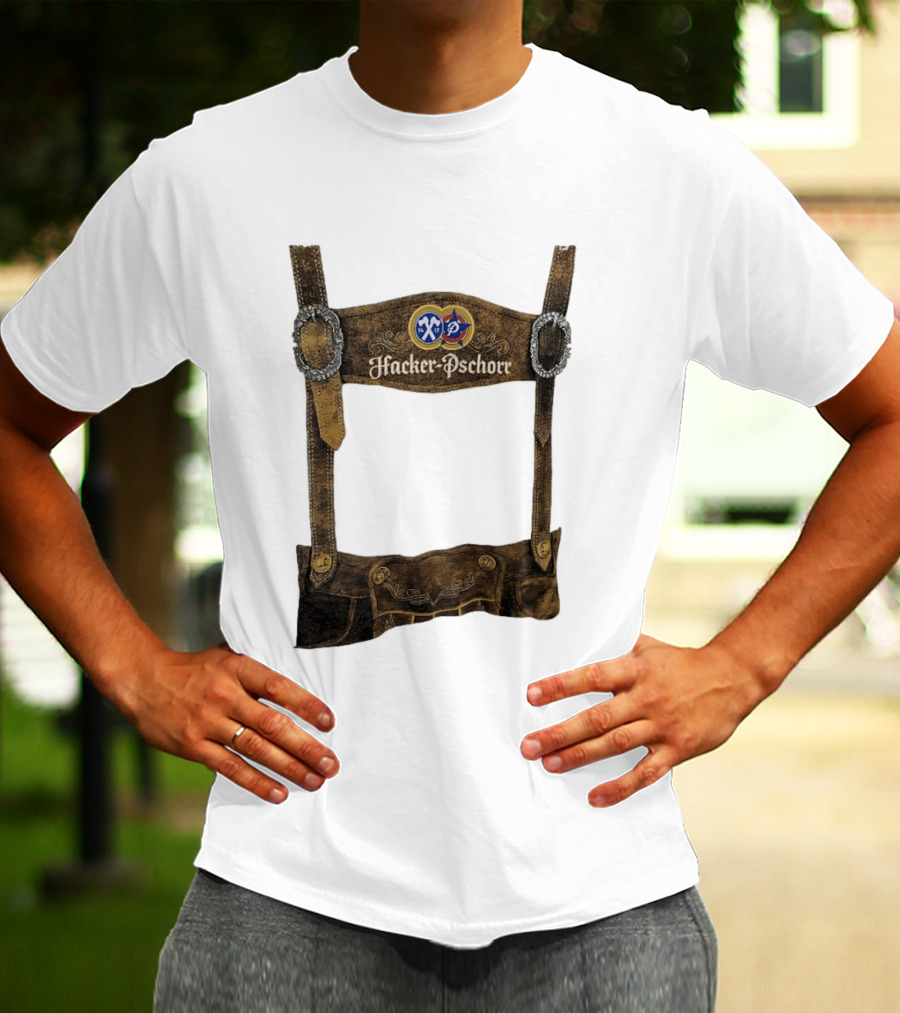 Hacker Pschorr Lederhosen Oktoberfest Beer Festival Bavarian Costume T-Shirt