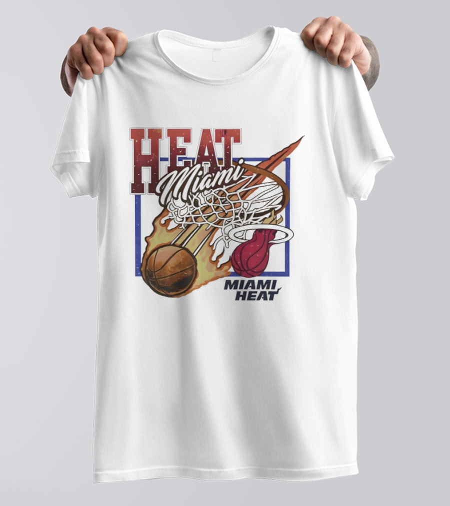 Bam Adebayo 83 Points Record Miami Heat Flaming Basketball GOAT Miami Heat T-Shirt