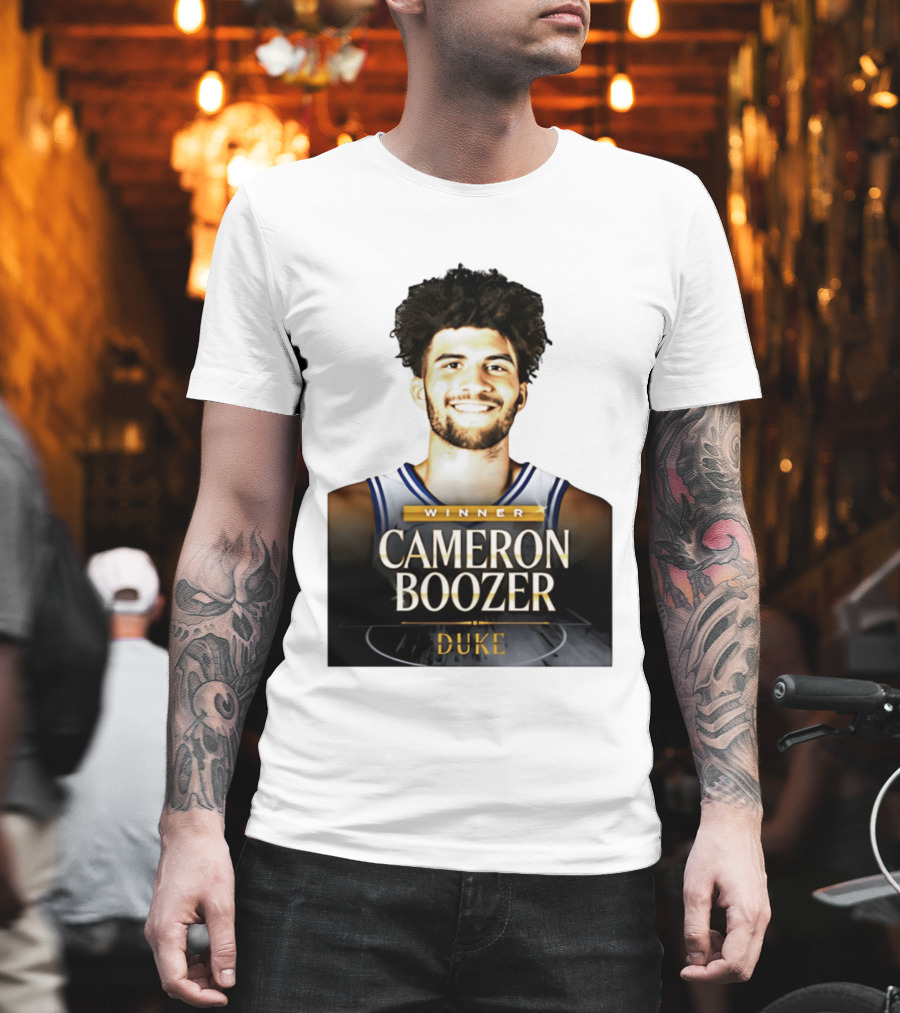 Winner Cameron Boozer Duke Basketball 2026 Naismith Men's College Player Of The Year T-Shirt