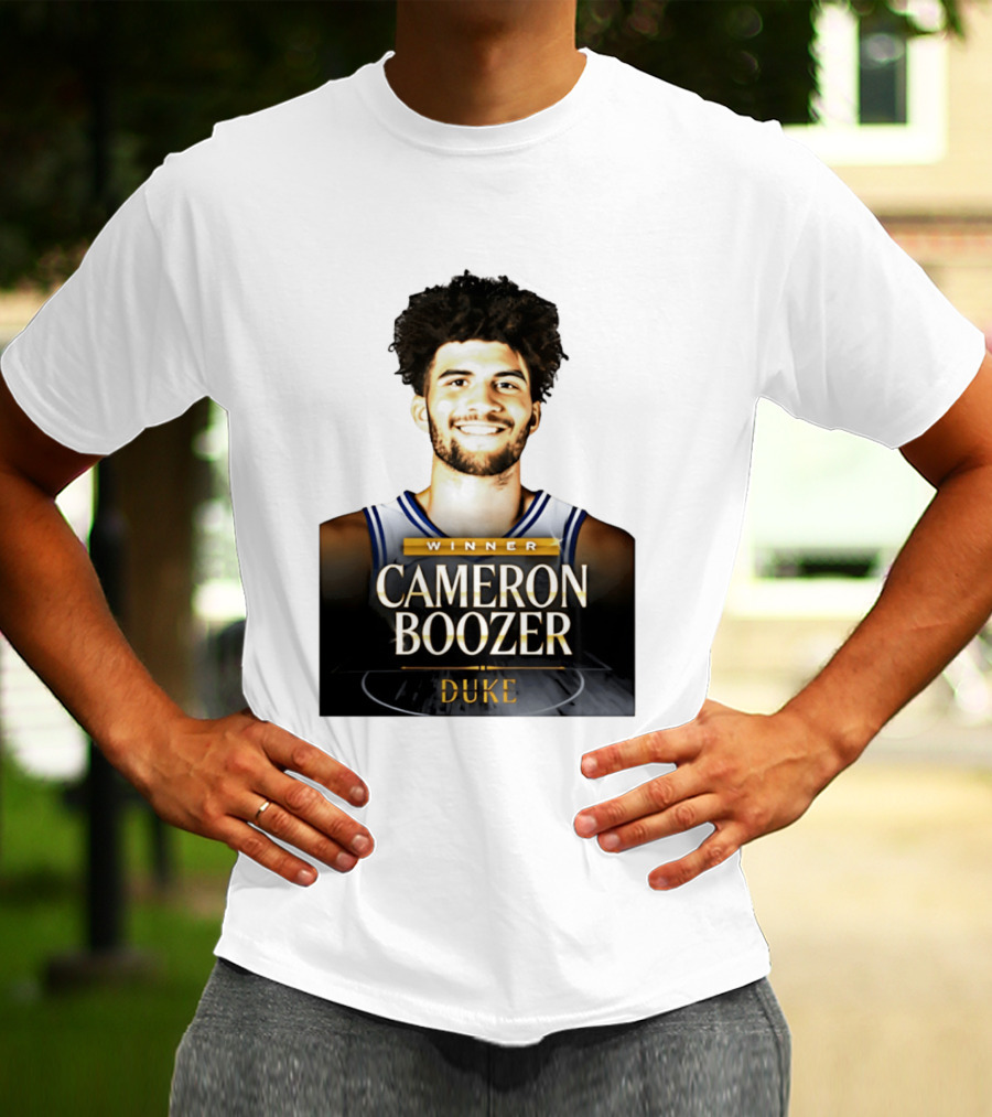 Winner Cameron Boozer Duke Basketball 2026 Naismith Men's College Player Of The Year T-Shirt