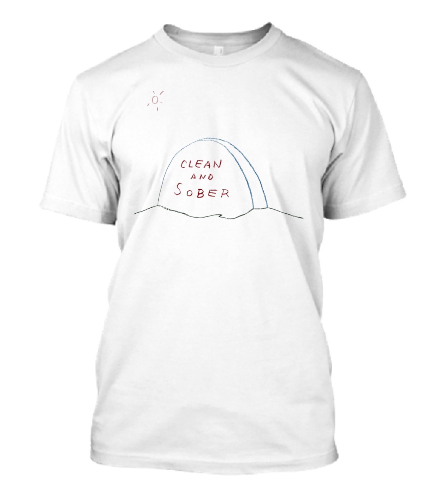 Clean And Sober Headstone Paint Sun T-Shirt