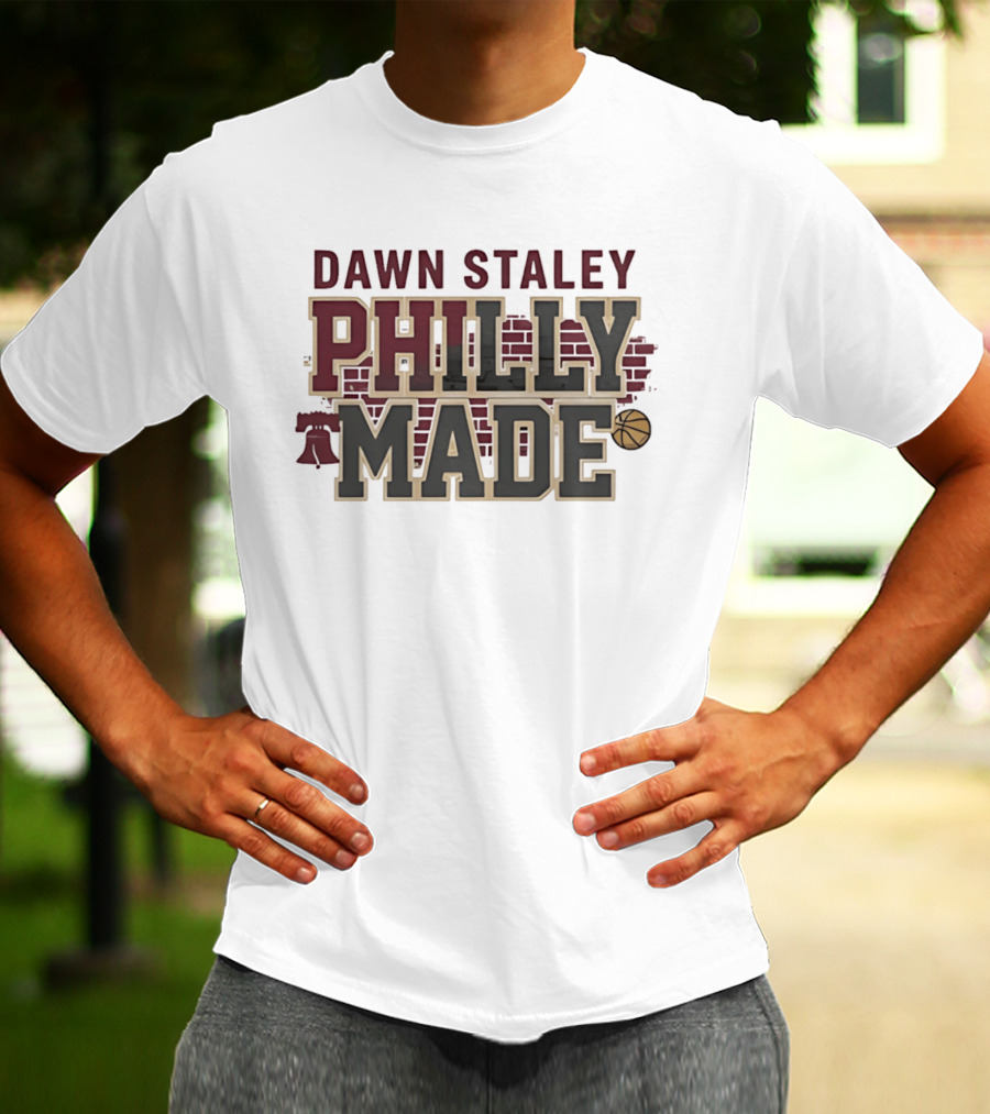 Dawn Staley Philly Made Basketball Brick Wall T-Shirt