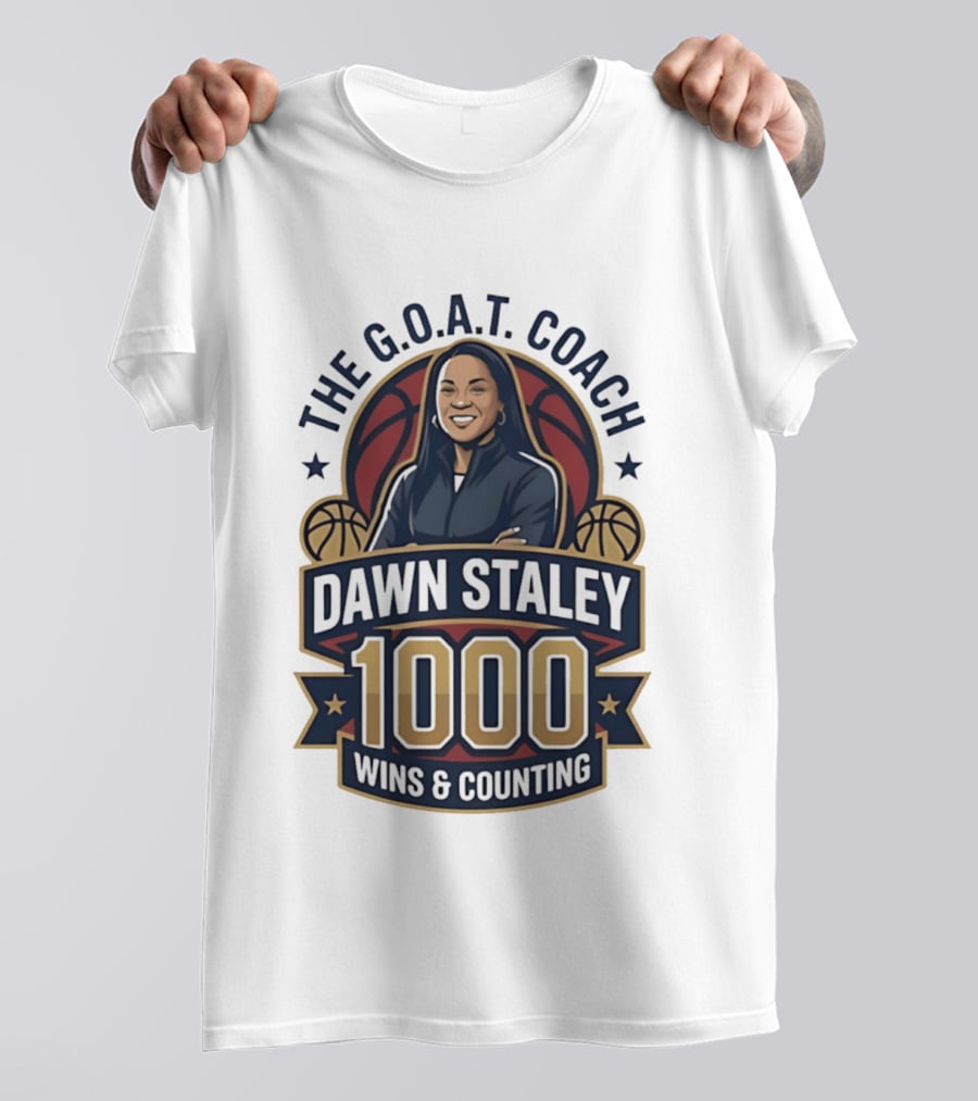 The G.O.A.T. Coach Dawn Staley 1000 Wins & Counting T-Shirt