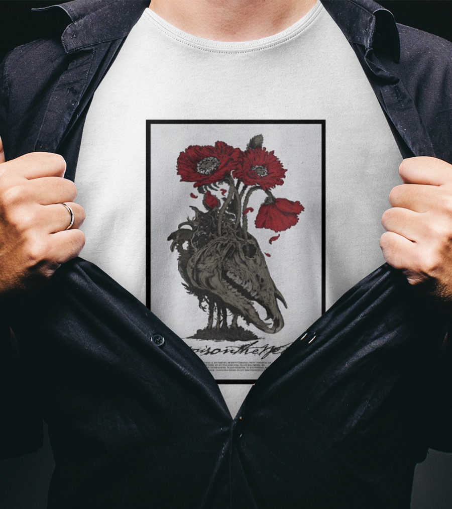 Poison The Well US 2026 Shows Skull Poppies T-Shirt