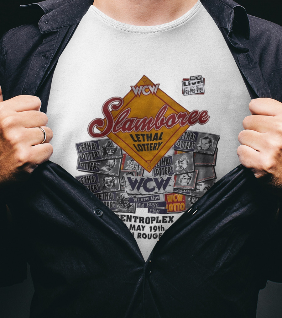 WCW Slamboree 1996 Lethal Lottery Where The Big Boys Play T-Shirt