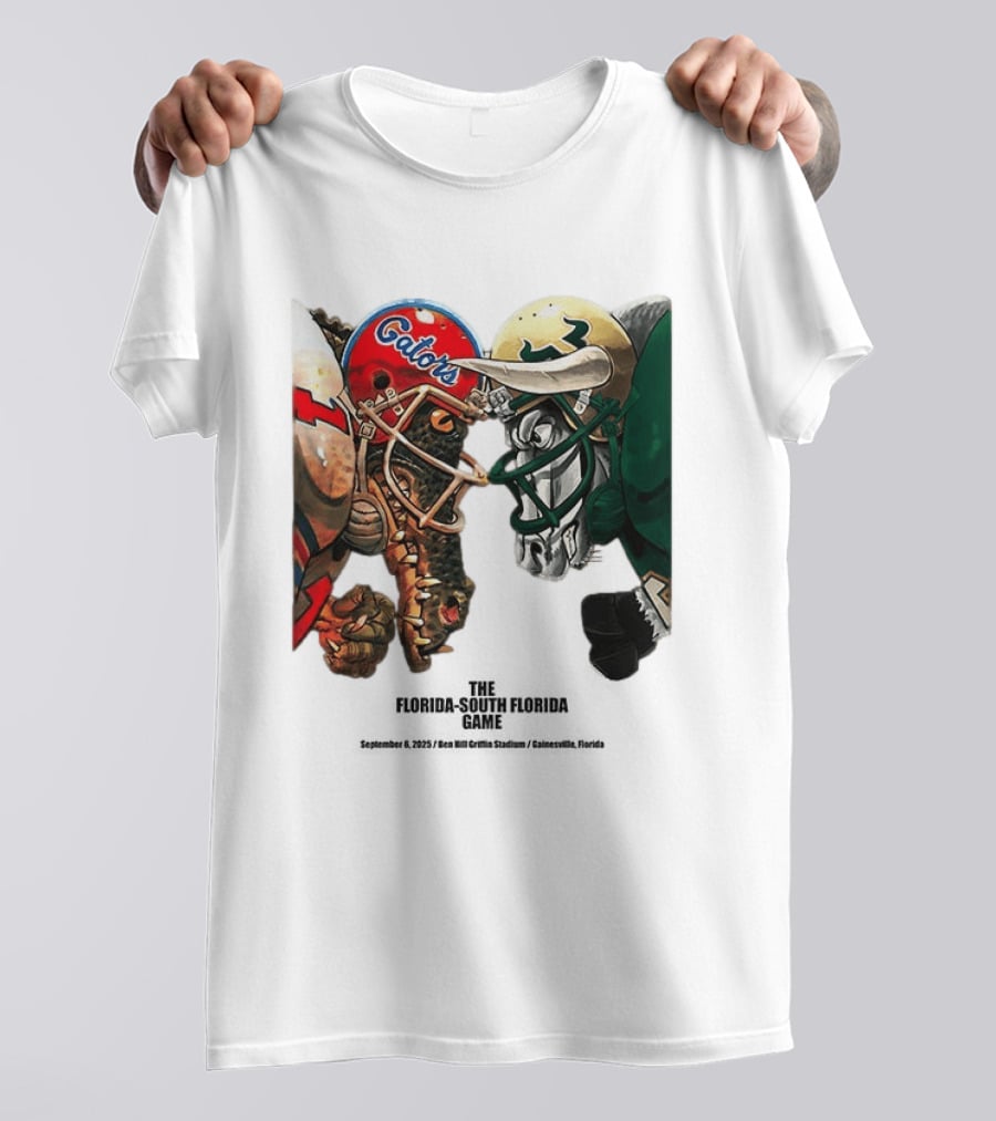 Florida Gators Vs South Florida Bulls Rivalry Helmets Showdown T-Shirt