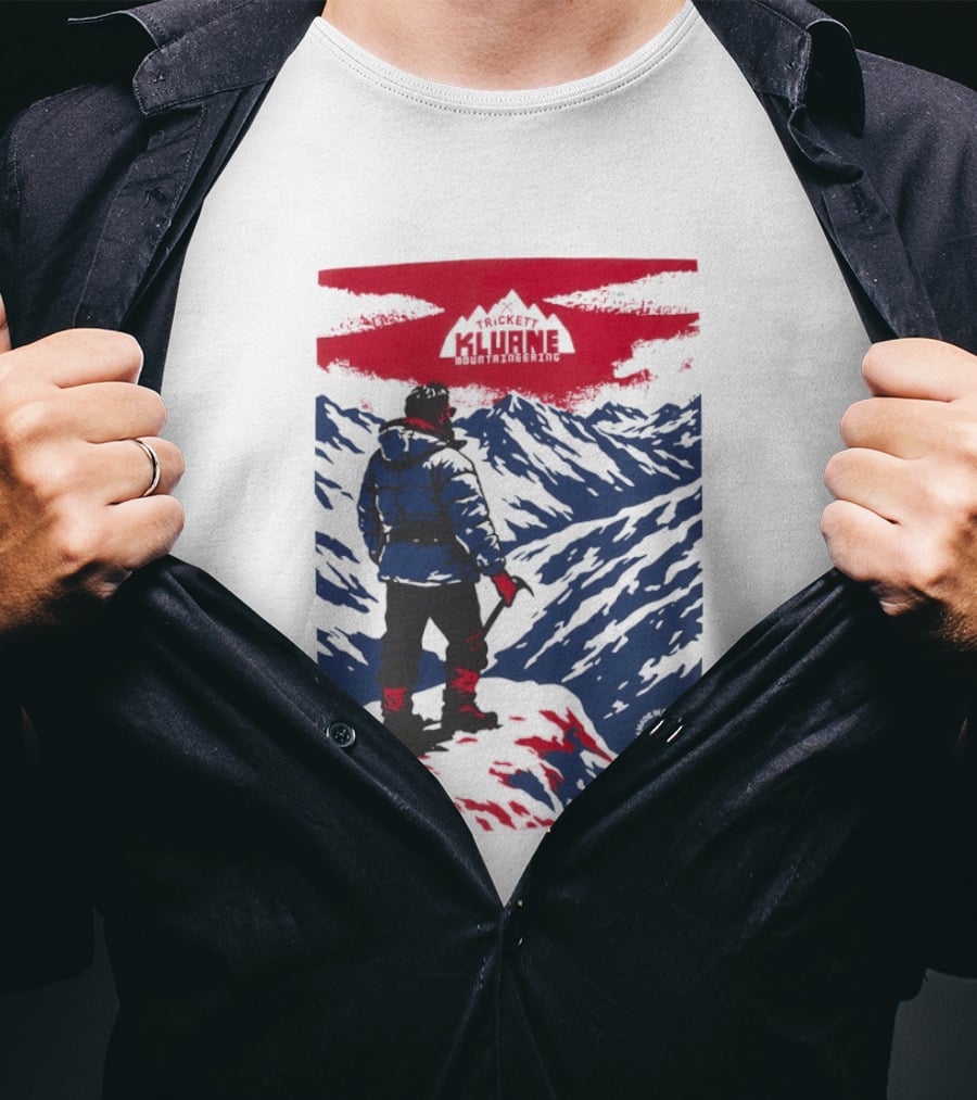 Kluane Mountaineering Adventure By Trickett Featuring Majestic Mountain Landscape T-Shirt