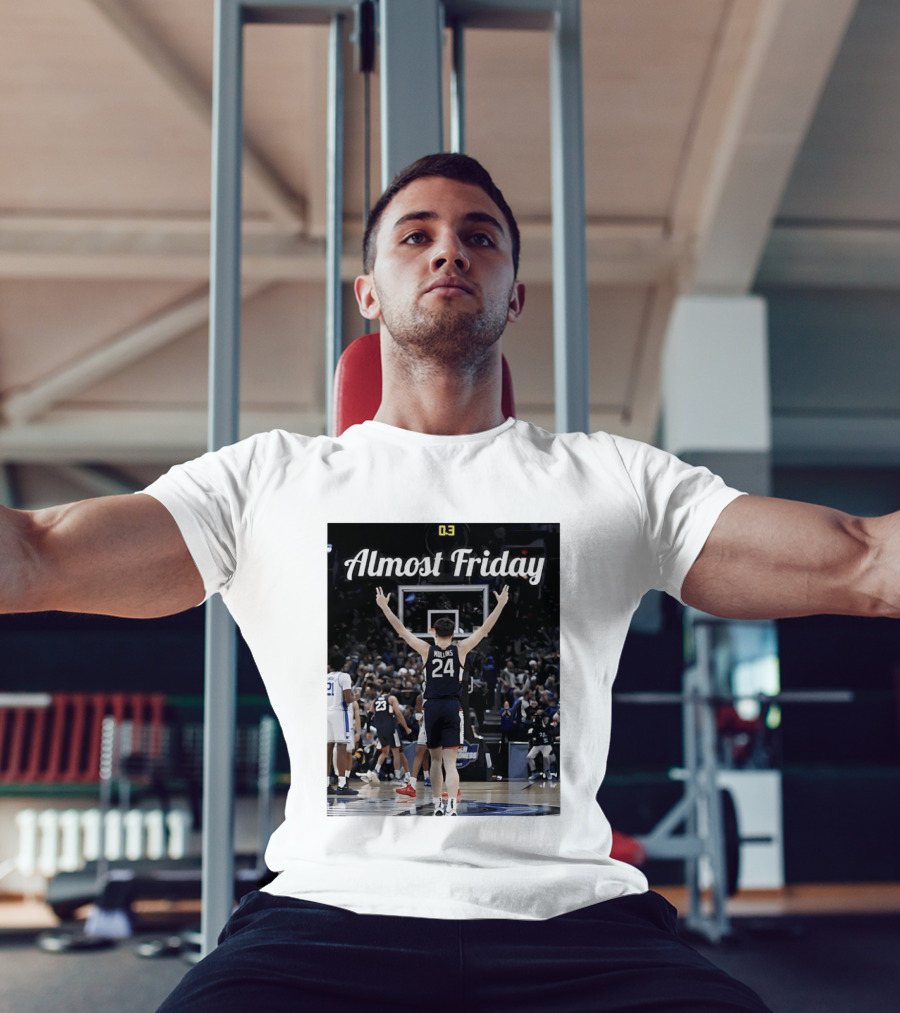 UConn Huskies March Madness Almost Friday Basketball Court Triumph T-Shirt