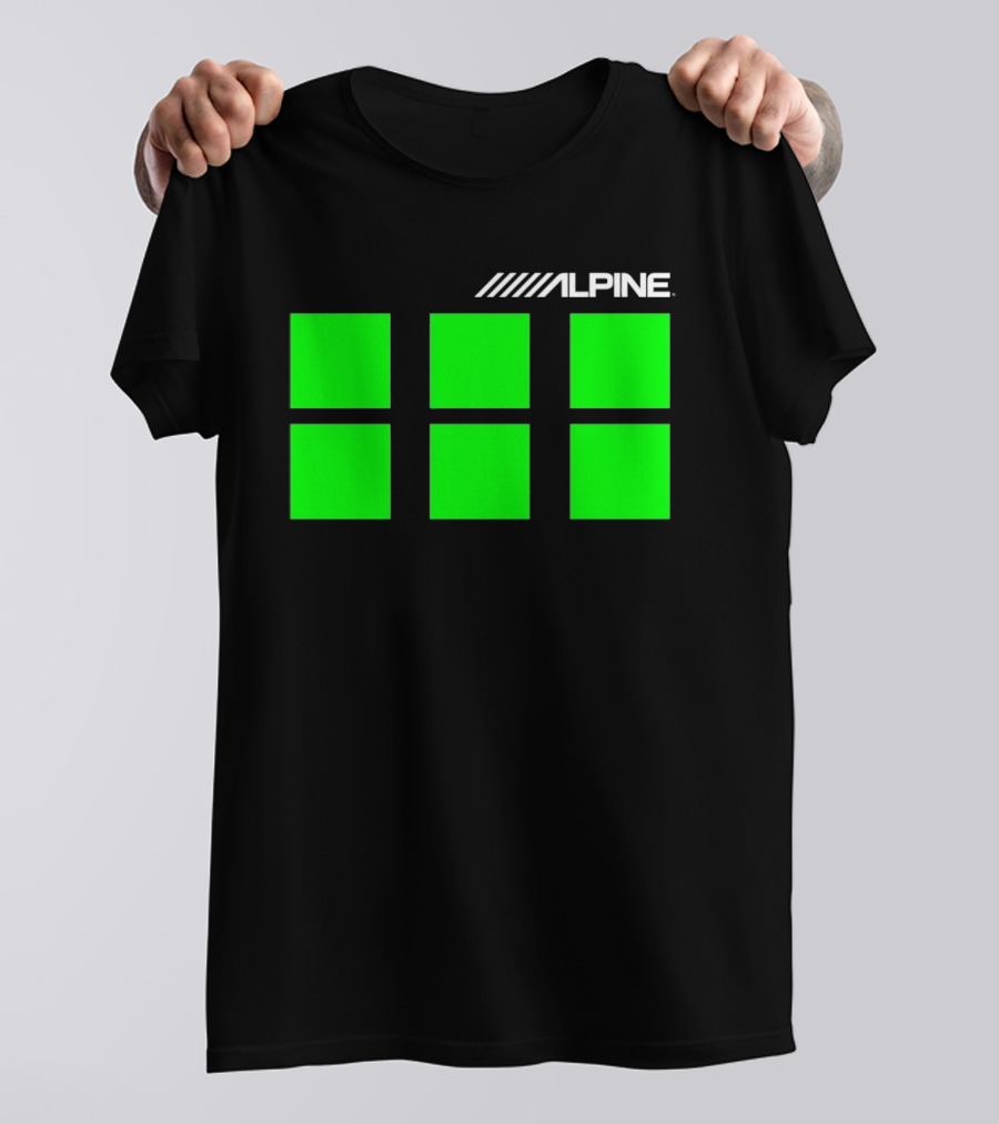 Alpine Audio Green Panel Blocks T-Shirt