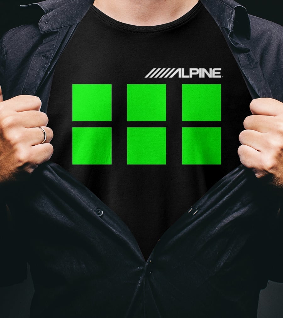 Alpine Audio Green Panel Blocks T-Shirt