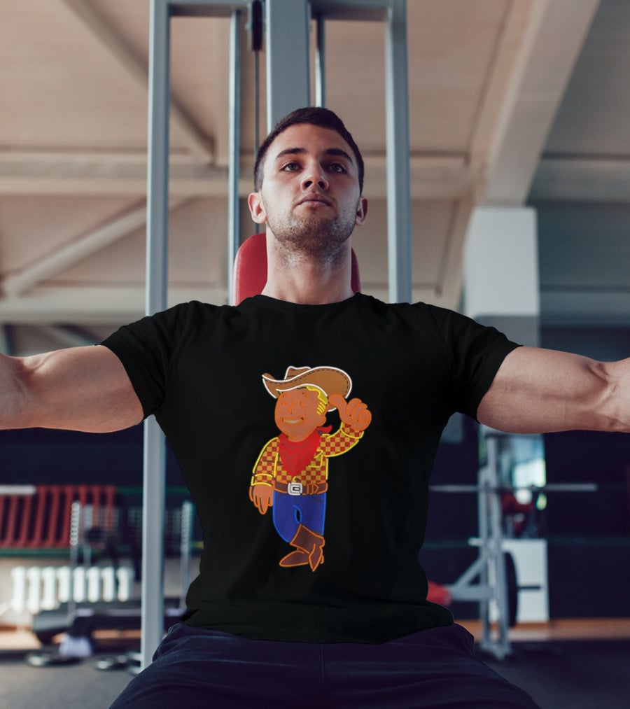 Fallout New Vegas Vault Boy Cowboy Woody T-Shirt