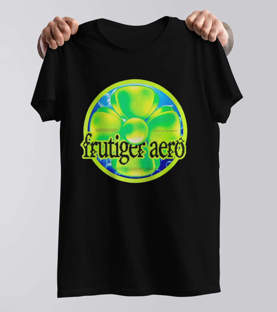 Frutiger Aero Psychedelic Neon Flower T-Shirt