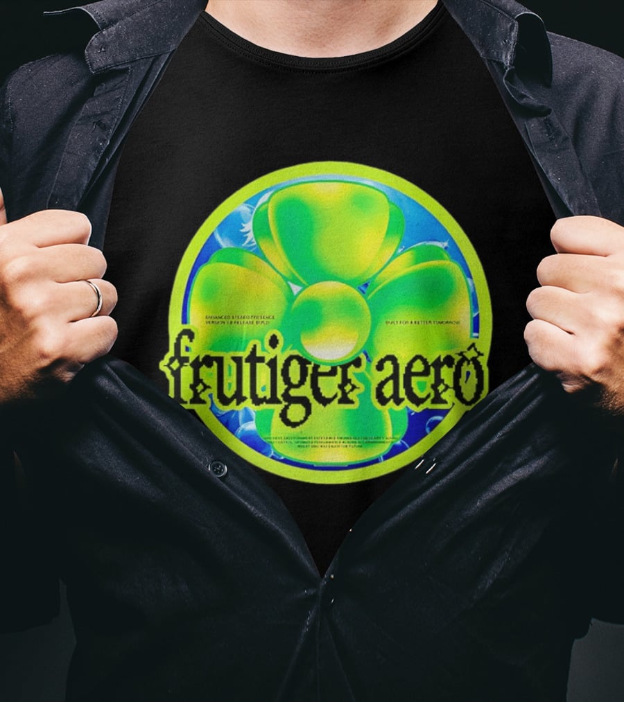 Frutiger Aero Psychedelic Neon Flower T-Shirt