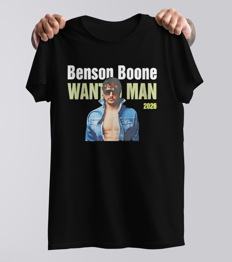 Benson Boone Wanted Man 2026 Tour T-Shirt