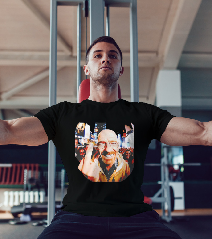 Breaking Bad Walter White Iconic Gesture In Urban Setting T-Shirt